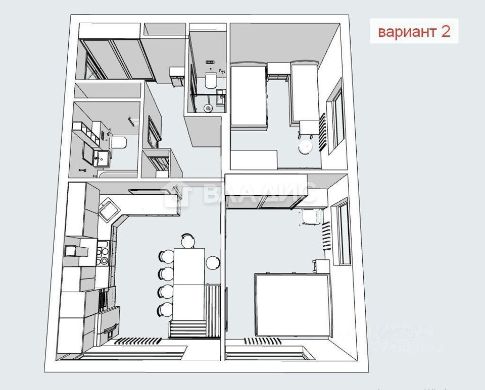 Продается 2-комнатная квартира, площадью 58.00 кв.м. Москва, улица Тагильская, дом 4В