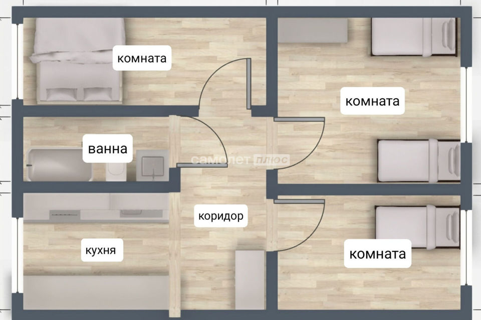 Продается 3-комнатная квартира, площадью 51.10 кв.м. Московская область, Богородский городской округ, деревня Большое Буньково, переулок Демонстрационный, дом 1