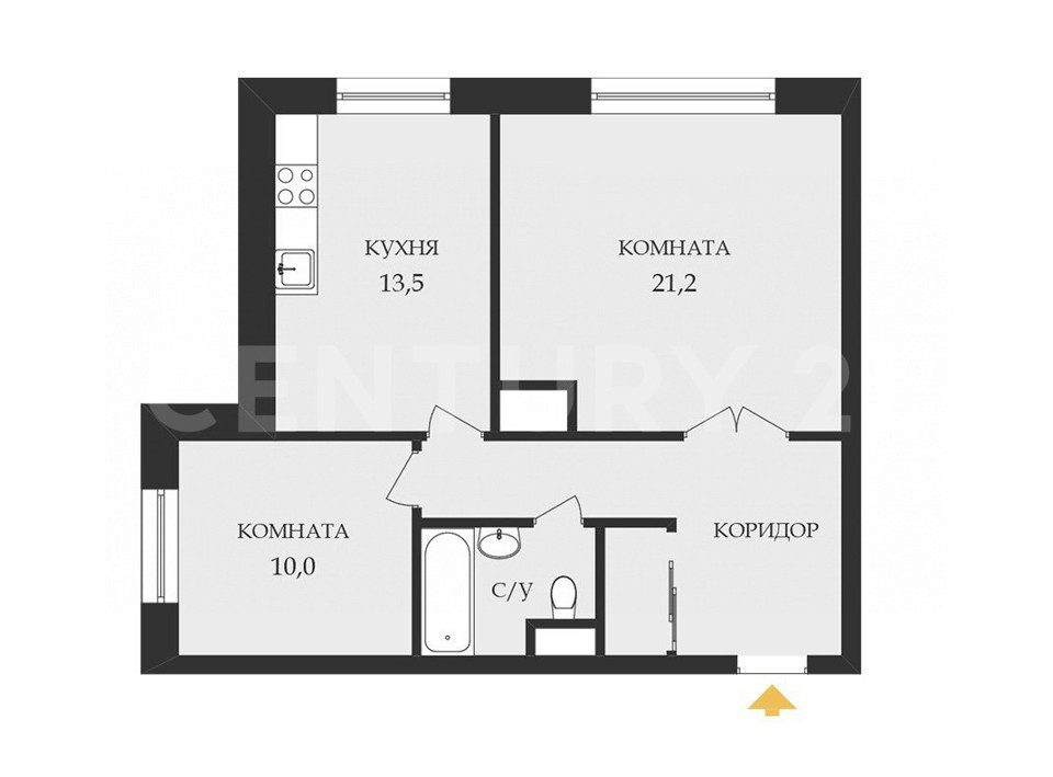 Продается 2-комнатная квартира, площадью 54.00 кв.м. Москва, улица Новогиреевская, дом 34