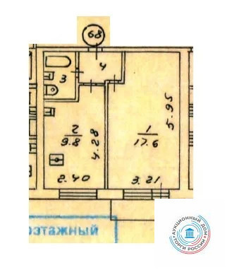 Продается 1-комнатная квартира, площадью 32.50 кв.м. Москва, улица Гончарова, дом 3