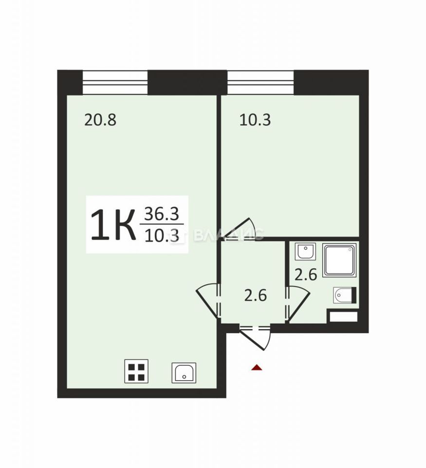 Продается 1-комнатная квартира, площадью 36.30 кв.м. Москва, улица Автозаводская, дом 23с2