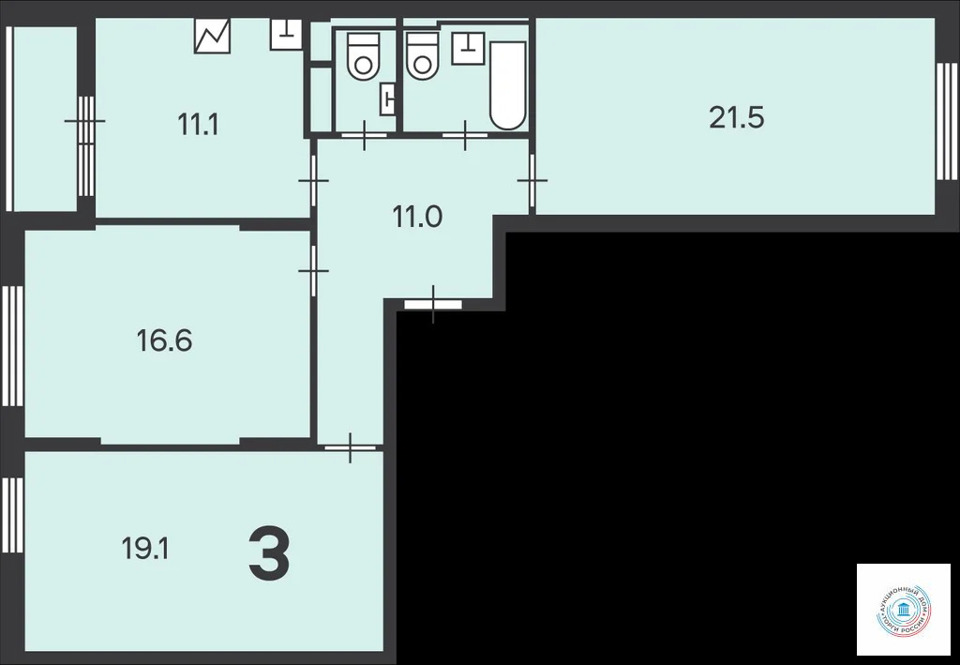 Продается 3-комнатная квартира, площадью 84.50 кв.м. Москва, улица Люблинская