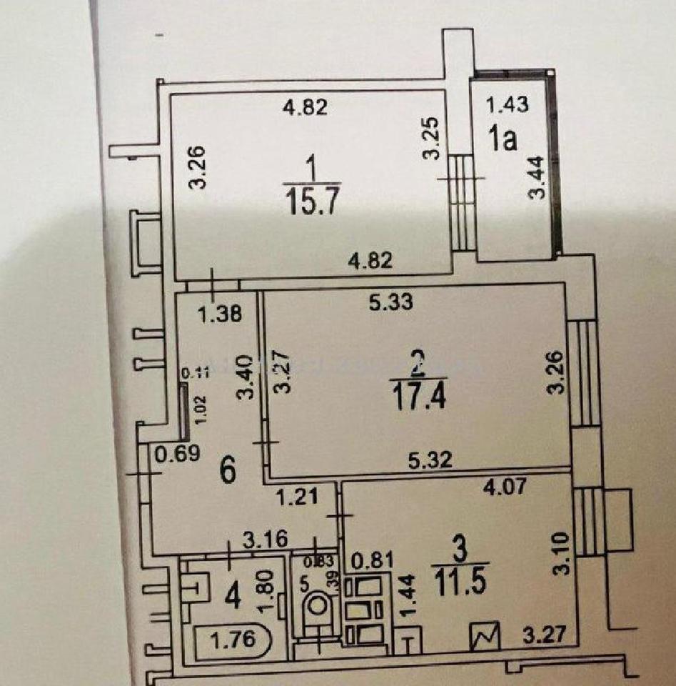 Продается 2-комнатная квартира, площадью 60.00 кв.м. Москва, Открытое шоссе, дом 30