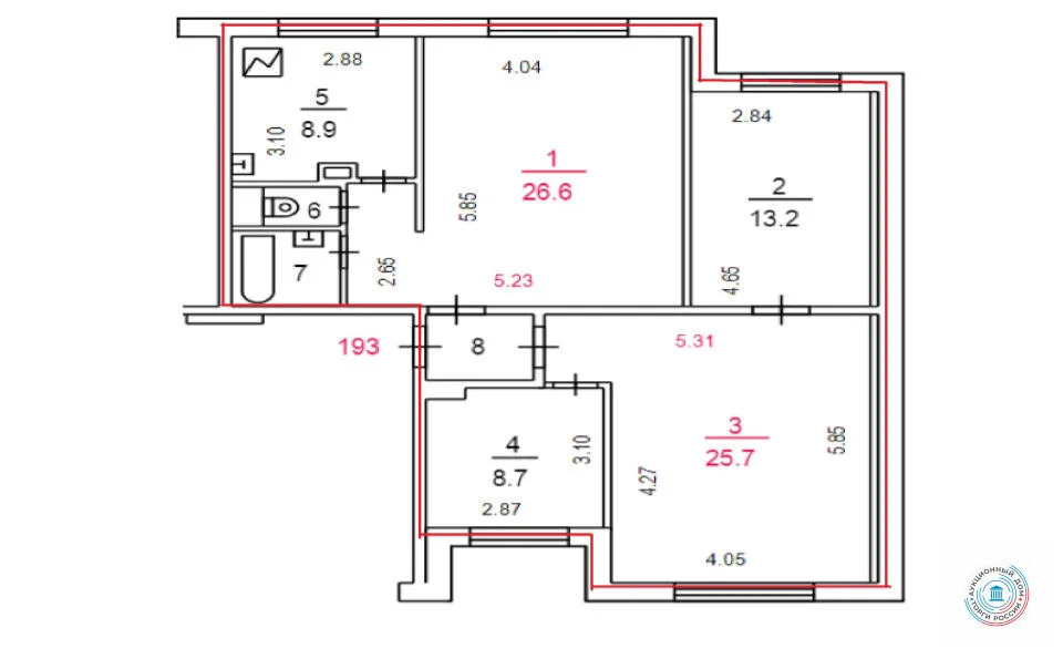 Продается 3-комнатная квартира, площадью 90.00 кв.м. Москва, улица Хачатуряна, дом 18