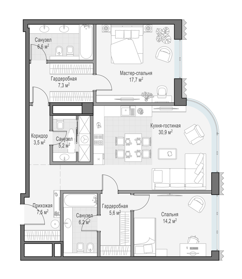 Продается 2-комнатная квартира, площадью 104.60 кв.м. Москва, переулок Толмачевский Большой