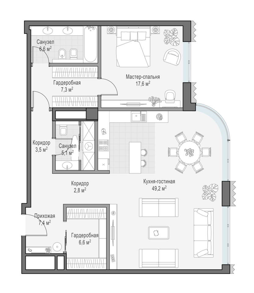 Продается 2-комнатная квартира, площадью 104.60 кв.м. Москва, переулок Толмачевский Большой