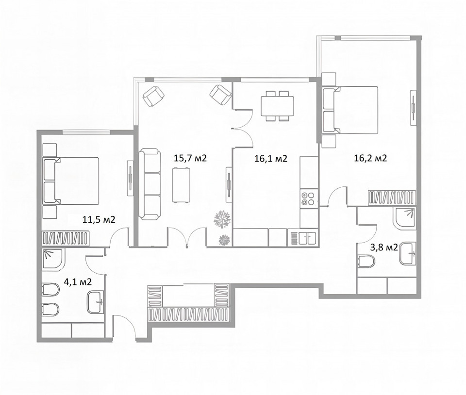 Продается 3-комнатная квартира, площадью 84.90 кв.м. Москва, улица Ивана Франко, дом 6