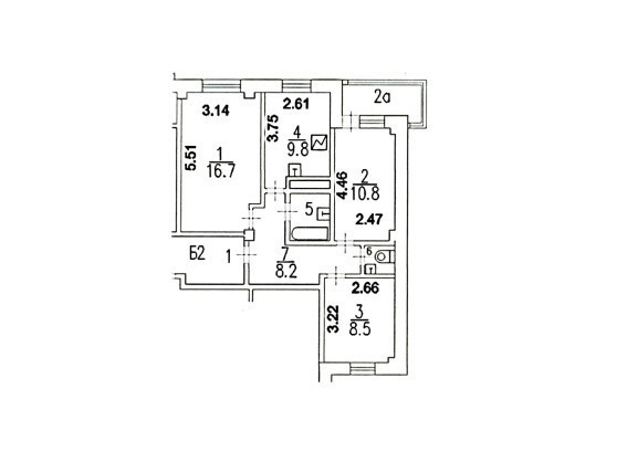 Продается 3-комнатная квартира, площадью 58.00 кв.м. Москва, улица Переяславская Большая