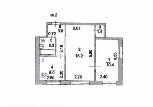 Продается 2-комнатная квартира, площадью 41.00 кв.м. Московская область, Серпухов городской округ, город Серпухов, улица Горького, дом 16