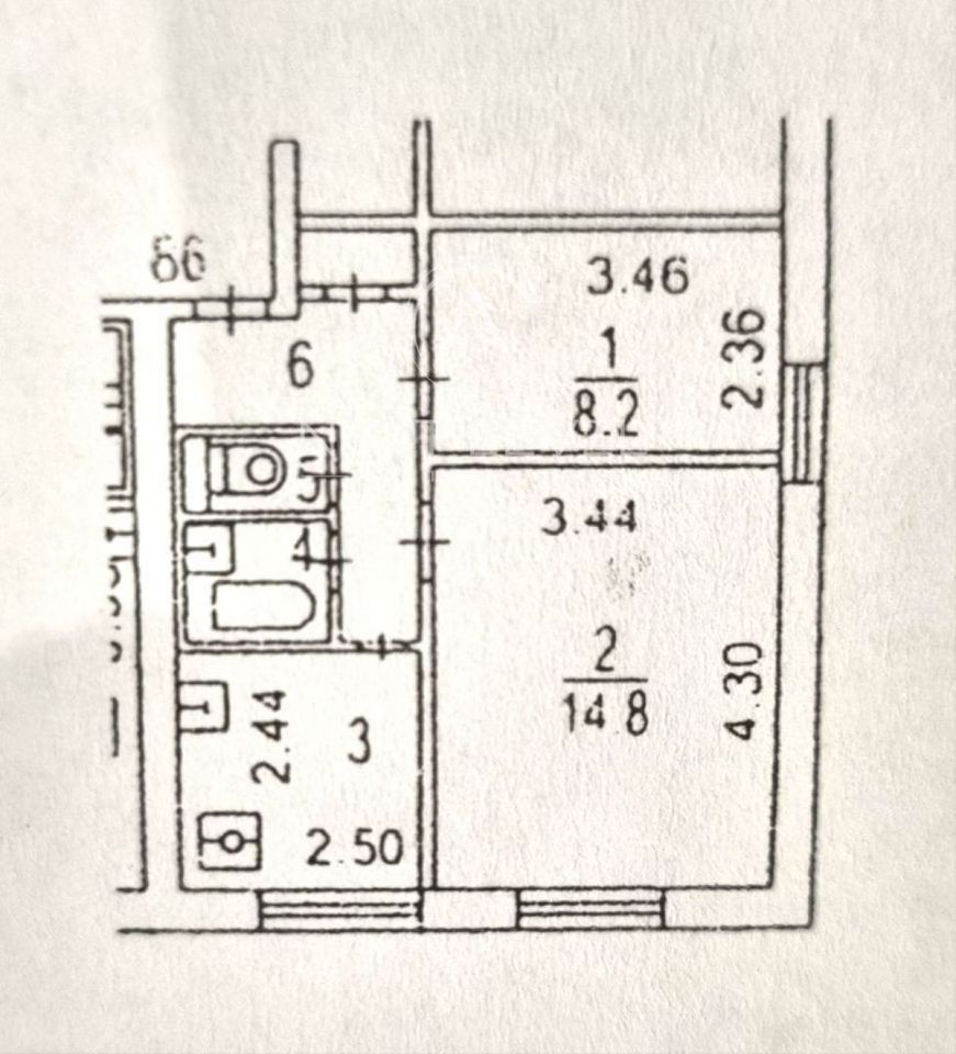 Продается 2-комнатная квартира, площадью 37.90 кв.м. Москва, улица Фабрициуса, дом 44к2