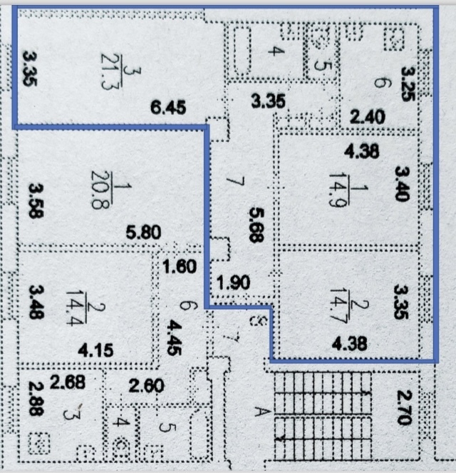 Продается 3-комнатная квартира, площадью 78.30 кв.м. Москва, улица Перовская, дом 9