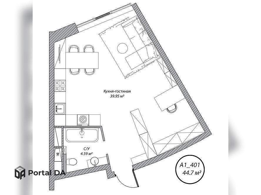 Продается 1-комнатная квартира, площадью 44.70 кв.м. Москва, улица Мякининская 5-я, дом 20