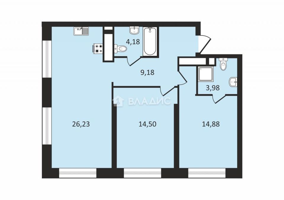 Продается 3-комнатная квартира, площадью 73.20 кв.м. Москва, улица Годовикова, дом 11к5