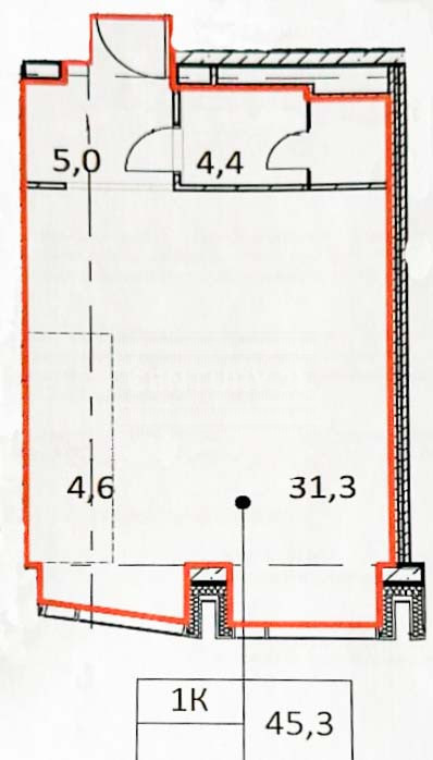 Продается 1-комнатная квартира, площадью 45.30 кв.м. Москва, улица Василисы Кожиной