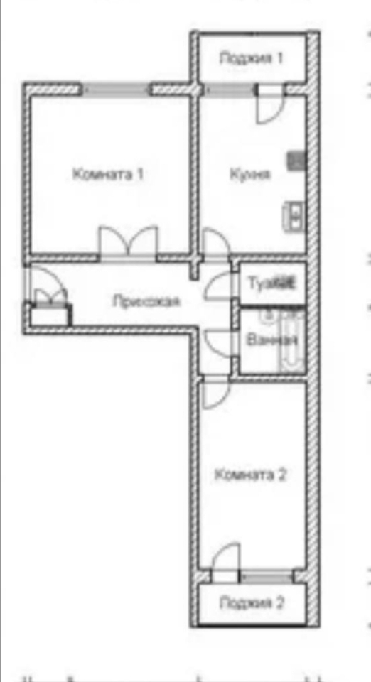 Продается 2-комнатная квартира, площадью 54.90 кв.м. Москва, улица Салтыковская, дом 7к1