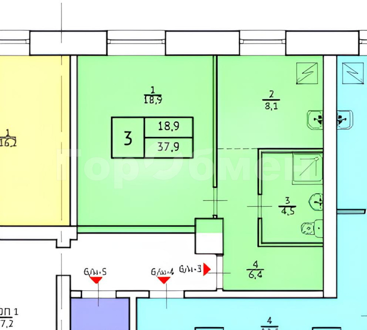 Продается 1-комнатная квартира, площадью 35.70 кв.м. Московская область, Люберцы городской округ, город Люберцы, Хлебозаводской тупик, дом 9