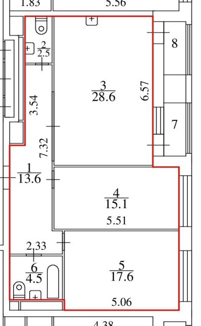 Продается 3-комнатная квартира, площадью 82.00 кв.м. Москва, улица Мантулинская, дом 9к6